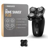 Manscaped The Dome Shaver Plus Erkek Kafa Tıraş Makinesi - Skinsafe Ve Flexadjust Teknolojisine Sahip Dört Çift Yollu Döner Bıçak, Su Geçirmez, Usb-C Şarj, Manyetik Çıkarılabilir Bıçak Pedi