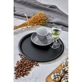 Manta Serisi Siyah Sunum Tepsisi, Söz Nişan Tepsisi, 22CM, Avangart Dizayn, Tek Adet