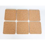 Mantar Bardak Altlığı Kare (9CMX9CM Kalınlık0.5cm) 6 Adet