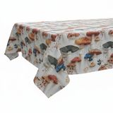 Mantar Desenli Duck Kumaş Masa Örtüsü