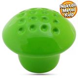 Mantar Dolap Kulpu Mutfak Çekmece Kulpu Kulpları Düğme Top Kulp Kapak Kulbu Yeşil Noktalı Metal Kulp