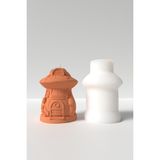 Mantar Evi Mum Silikon Kalıp M1 -Hobbit Evi Mum Silikon Kalıp, Mum Yapım Malzemeleri 9.4 x 7 cm - 1 Adet