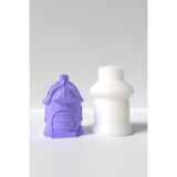 Mantar Evi Mum Silikon Kalıp M3 -Hobbit Evi Mum Silikon Kalıp, Mum Yapım Malzemeleri 9.2 x 7 cm - 1 Adet