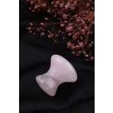Mantar Kesim Gua Sha Pembe Kuvars Taşı - Vücut ve Yüz Cilt Masaj Taşı - MS0044