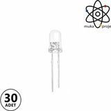 Mantar LED Diyot Lamba Mini Mantar LED Lamba Deney Bilim Proje 30 Lu Paket - Beyaz