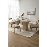 Mantar Masa 85X150 cm Traverten Yemek Masası Sabit Loft Model (Sadece Masa) - 85 x 150 cm