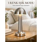 Mantar Masa Lambası Dokunmatik 3 Işık Modlu Şarjlı Led Yeni Nesil