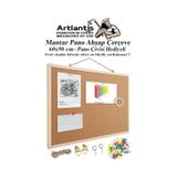 Mantar Pano Ahşap Çerçeve 60x90 Cm 1 Adet Harita Çivisi Hediyeli Duvara Monte Mantar Çerçeve Evde Okulda Büroda Ofiste 60 x 90 CM