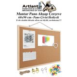 Mantar Pano Ahsap Cerceve 60X90 Cm 1 Adet Harita Civisi Hediyeli Duvara Monte Mantar Cerceve Evde Okulda Buroda Ofiste