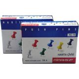 Mantar Pano Harita Çivisi - Çok Renkli