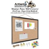 Mantar Pano Mdf Çerçeve 30x45 Cm 1 Adet Harita Çivisi Hediyeli Duvara Monte Mantar Çerçeve Evde Okulda Büroda Ofiste