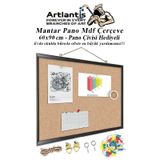 Mantar Pano Mdf Cerceve 60X90 Cm 1 Adet Harita Civisi Hediyeli Duvara Monte Mantar Cerceve Evde Okulda Buroda Ofiste