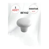 Mantar Plastik Düğme Beyaz Yuvarlak Mobilya Çekmece Düğme Kulp – Dayanıklı Ve Şık Tasarım