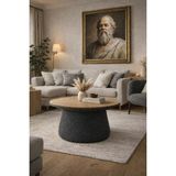 Mantar Sehpa Orta Sehpa (Ofis ,balkon,salon,oturma Odası) 60 cm Çap - atlantik çam - antrasit