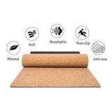 Mantar Yoga Matı Tpe Üzeri Mantar Kaplama 61X181 Cm 5Mm