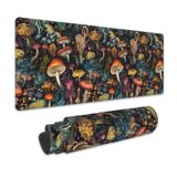 Mantarlar Masa Paspası, Vintage Mantar Çiçekli Genişletilmiş Oyun Mouse Pad Büyük, Kaymaz Tabanlı ve Dikişli Kenarlı Büyük Masa Matı, Ev Ofis Çalışmaları için Uzun Bilgisayar Klavyesi Fare Altlığı 80