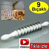 Mantı Merdane Mantı Kesme Merdanesi 9 Bıçaklı Mantı Yapma Aleti 9 Diğer