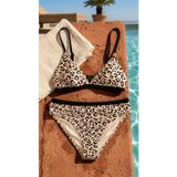 mantis Kadın Leopar Desenli Yüksel Bel Bikini Takım
