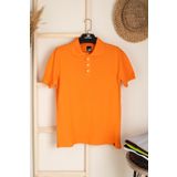 MAN&TO Erkek Turuncu Polo Yaka Tişört – %100 Pamuk, Şık ve Konforlu, Günlük Kullanım İçin