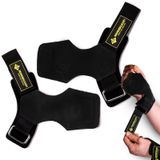 MANUEKLEAR Ağırlık Kaldırma Sapları, Deri Ağırlık Kaldırma Kancaları, Deadliftler için Kayışlar, Pull-up, Ağır Omuz Silkme, Kaymaz, Ayarlanabilir Bilek Sarma Eldiveni, Erkekler ve Kadınlar için, Pedli Destekli Avuç İçi Koruması