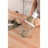 Manuel El Rondosu - Katlanabilir Ayrılabilir Paslanmaz Çelik Bıçaklı Doğrayıcı - Kahverengi