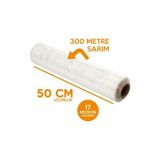 Manuel El Tipi Palet Streç Film Şeffaf 50 cm 17 Mikron 300 Metre 1 Adet