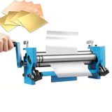 Manuel kayar rulo laminatörü, 300 mm metal sac bükme makinesi, çelik, bakır, alüminyum ve galvanizli plakalar için ayarlanabilir laminasyon çapı