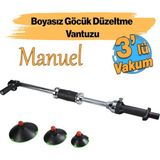 Manuel Pompalı Boyasız Kaporta Göçük Düzeltme Vantuz 3 Çeşit Hava Çektirme Vakum 75-100-125 mm
