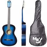 Manuel Raymond MRC275BLS Klasik Gitar - Mavi Burst (Eğitim - Başlangıç Seti) | Ihlamur Gövde ve Kapak, Mavi Burst Parlak Cila, Naylon Teller, Koruyucu Kılıf Hediyeli | Uyum: 4/4 Boy (Tam Boy)
