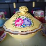 Manushum El Boyama Porselen Gülbahar Şekerlik-Limon Sarı - Limon Sarısı