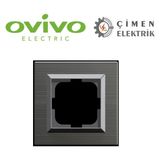 Manyatik Gri Tekli Çerçeve Quantum - Priz ve Anahtar Için Uyumlu Çerçeve