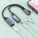 Manyetik 2-IN-1 dik açı yıldırım 3.5mm ses jakı kulaklık ve şarj kablosu adaptörü için iPhone, 90 derece kulaklık dönüştürücü Splitter destek müzik+şarj+HiFi+mikrofon iPhone14 13 12 11
