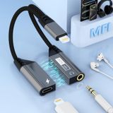 Manyetik 2'si 1 Arada Yıldırım 3,5 mm Ses Jakı Kulaklık ve Şarj Kablosu Adaptörü iPhone için, 【Apple MFi Sertifikalı】Kulaklık Dönüştürücü Splitter Desteği Müzik+Şarj+HiFi+Mikrofon iPhone 14 Pro/14 13