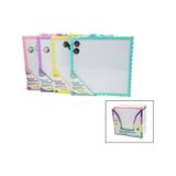 Manyetik Beyaz Yazı Tahtası - Çift Taraflı - 29x29 Cm - Renkli Çerçeve Çok Renkli