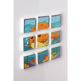 Manyetik Blok Çift Taraflı 9 Parçalı Mıknatıslı MELEK BALIĞI - BALON BALIĞI Puzzle - 2 Görsel YapBoz