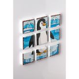 Manyetik Blok Çift Taraflı 9 Parçalı Mıknatıslı PENGUEN - KÖPEK BALIĞI Puzzle - 2 Görsel YapBoz