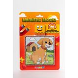Manyetik Blok Çift Taraflı 9 Parçalı Mıknatıslı Puzzle 2 Görsel Köpek-Eşek Yapboz