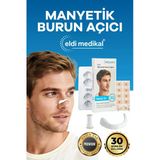 Manyetik Burun Bandı (30 Çift, Beyaz) - Alkol Temizleme Mendilli (15 Adet Temizleme Mendili)