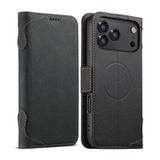Manyetik cep telefonu kılıfı, iPhone 18 Pro Max/18 Pro için, deri kart | İş için Katlanır Kılıf Vintage Stant Fonksiyonu Kablosuz Şarj Desteği Koruyucu Kılıf, Siyah, 18 Pro 6,3 inç
