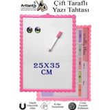 Manyetik Çift Taraflı Yazı Tahtası Renkli 25X35 Cm 1 Adet Çocuklar İçin Silinebilir Mıknatıslı Yazı Tahtası Plastik