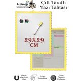 Manyetik Çift Taraflı Yazı Tahtası Renkli 29X29 Cm 1 Adet Çocuklar İçin Silinebilir Mıknatıslı Yazı Tahtası Plastik