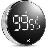 Manyetik Dijital Mutfak Zamanlayıcısı – 3 Inç LED Ekranlı Ses Ayarlı Döner Geri Sayım Say - Renkli