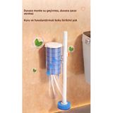 Manyetik Duvara Monte Tek Kullanımlık Tuvalet Fırçası Seti | 360° Esnek Sünger Başlıklı Wc Klozet Te