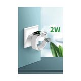 Manyetik Kablosuz Şarj Cihazı, 2W, USB Bağlantılı, Taşınabilir, Beyaz - standart