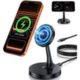 Manyetik Kablosuz Şarj iPhone Standı 15W Hızlı Mag-Safe Şarj iPhone 16/16 Pro/16 Artı/16 Pro Max/15/14/13/12 Serisi Apple Mıknatıs Kablosuz Şarj İstasyonu/AirPods için Pad