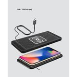 Manyetik Kablosuz Şarj Pedi 15W Hızlı Şarj Kaymaz Silikon Qi Destekli CHN-T775 - 20W GaN Black