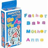Manyetik Mıknatıslı Türkçe - Ingilizce Harfler Eğitici Türkçe Ingilizce Alfabe Oyuncak Magnet - Renkli