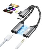 Manyetik USB C & Lightning - 3,5 mm Kulaklık ve Şarj Adaptörü Apple iPhone Aux Ses Jakı Yüksek Çözünürlüklü DAC ve 60W USB-C Hızlı Şarj Dongle Kablosu iPhone 16/15/14/13, Galaxy, Pixel 9, Pad Pro/Air