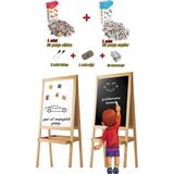Manyetik Yazı Tahtası ve Rakam Hediye Seti, Eğlenceli ve Pratik Kullanım - Ahşap - Ceviz - Seçenek 1