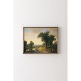 Manzara - Ahşap Desenli Çerçeve, Ceviz, 50 x 70, 3646362348704
